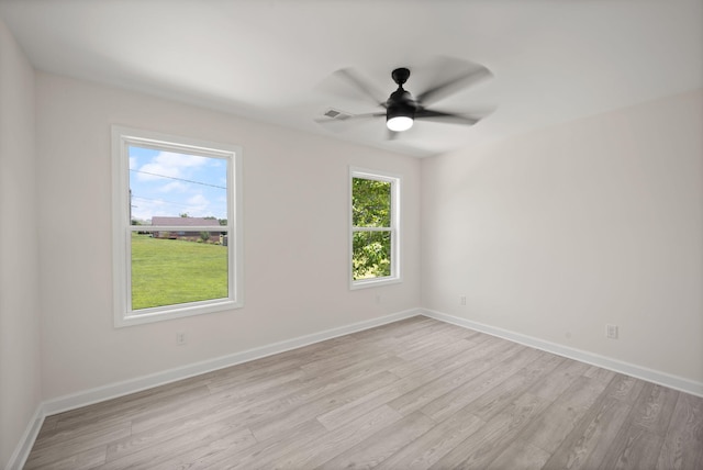 877 Hideaway Dr, Somerset, KY 42503 - spare room with light wood-type flooring, baseboards, and ceiling fan