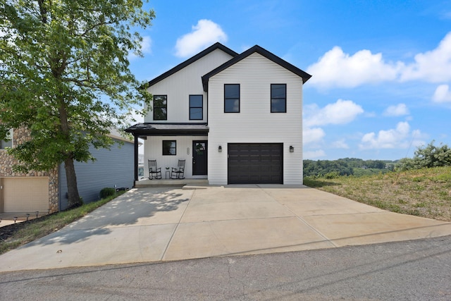 877 Hideaway Dr, Somerset, KY 42503 - view of front facade featuring covered porch and a garage