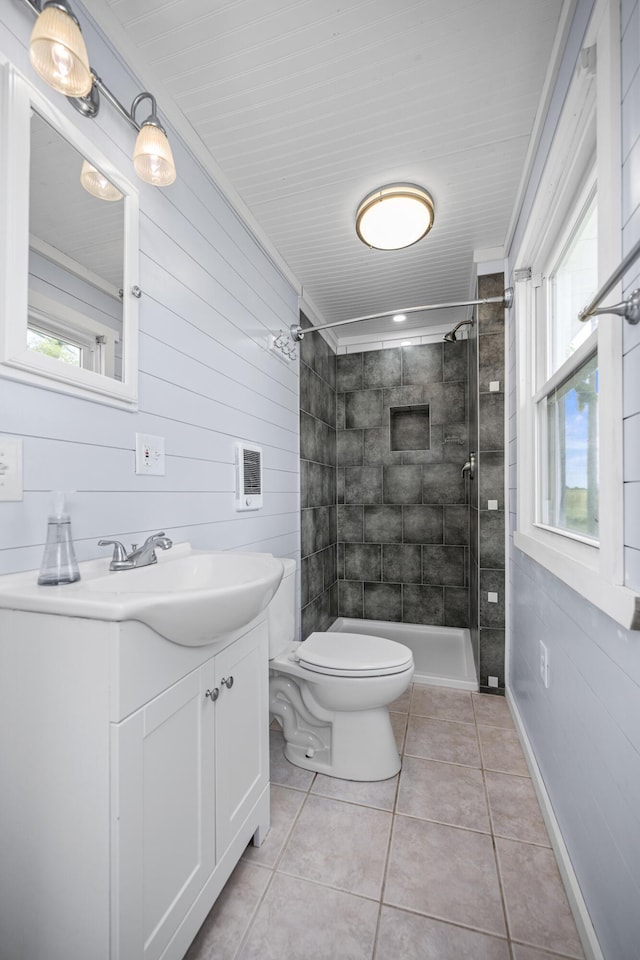 2465 Talmage-Mayo Rd, Harrodsburg, KY 40330 - full bath featuring vanity, a shower stall, tile patterned floors, and toilet