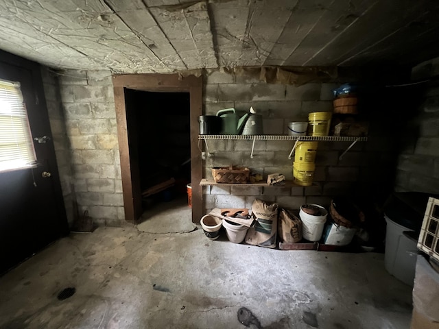 2369 Big Cave Rd, Mount Vernon, KY 40456 - below grade area with concrete block wall