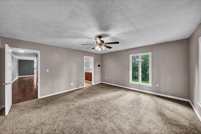 399 Stonecrest Rd, Winchester, KY 40391 - spare room with carpet flooring, baseboards, ceiling fan, and a textured ceiling