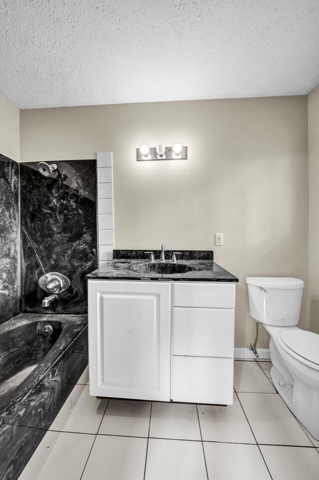 399 Stonecrest Rd, Winchester, KY 40391 - bathroom with toilet, a textured ceiling, vanity, and tile patterned flooring