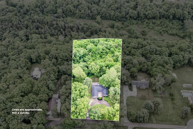 399 Stonecrest Rd, Winchester, KY 40391 - aerial overview of property's location with a forest and property boundaries highlighted