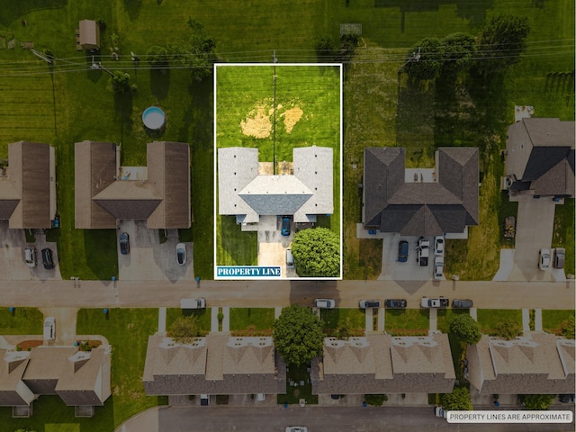 4019 Jodis Way, Somerset, KY 42503 - aerial perspective of suburban area featuring property boundaries highlighted