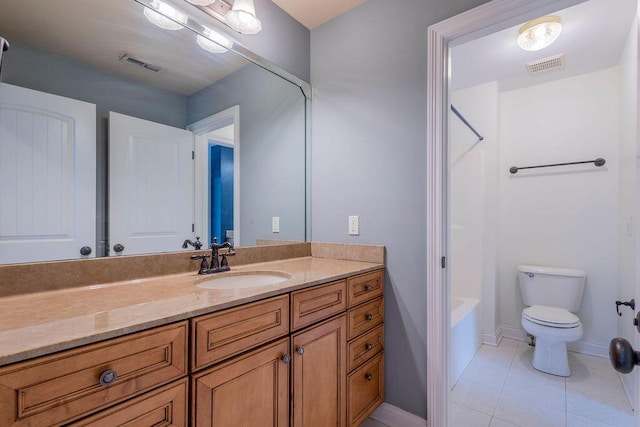 2433 San Milano Pl, Lexington, KY 40509 - full bathroom with vanity, tile patterned flooring,  shower combination, toilet, and baseboards