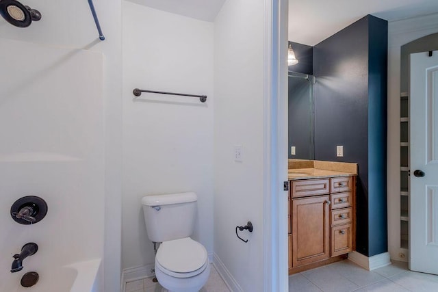 2433 San Milano Pl, Lexington, KY 40509 - bathroom with vanity,  shower combination, tile patterned floors, toilet, and baseboards