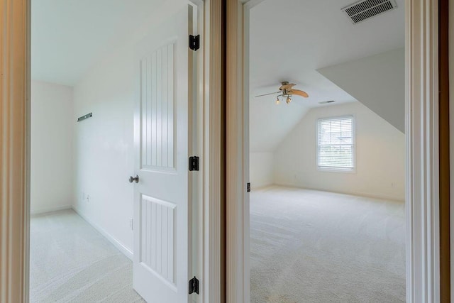 2433 San Milano Pl, Lexington, KY 40509 - additional living space featuring carpet, vaulted ceiling, a ceiling fan, and baseboards