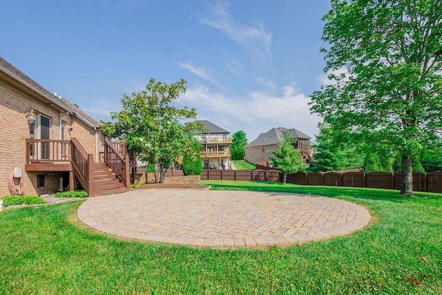 2433 San Milano Pl, Lexington, KY 40509 - view of yard featuring a patio area, a deck, and stairway