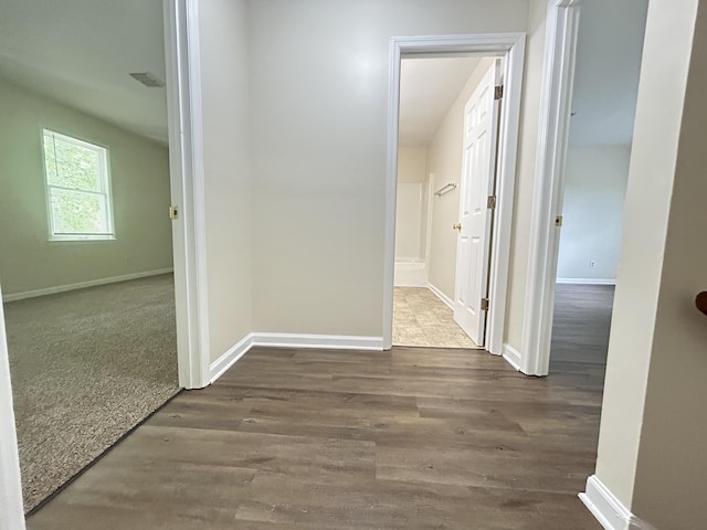 3154 High Ridge Dr, Lexington, KY 40517 - hall with baseboards and wood finished floors