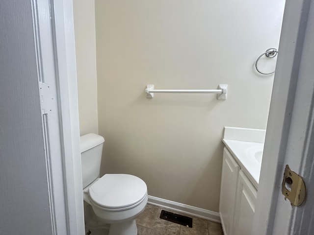 3154 High Ridge Dr, Lexington, KY 40517 - half bath with vanity, toilet, baseboards, and tile patterned flooring