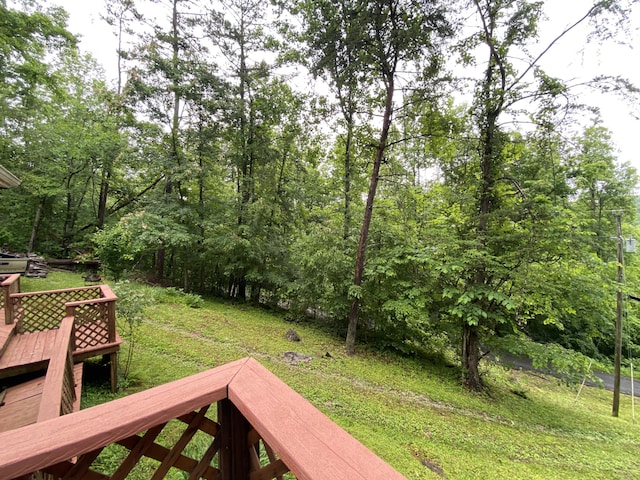 353 Stephens Dr, Somerset, KY 42501 - view of green lawn featuring a deck