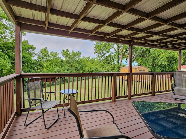 186 Amber Ln, Hustonville, KY 40437 - view of wooden terrace