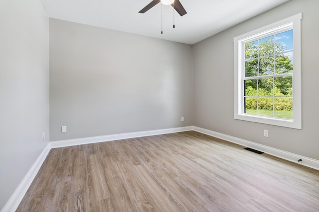 56 Hopewell Church Rd, Corbin, KY 40701 - empty room featuring ceiling fan, wood finished floors, and baseboards