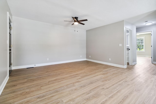 56 Hopewell Church Rd, Corbin, KY 40701 - unfurnished room featuring ceiling fan, light wood-style flooring, and baseboards