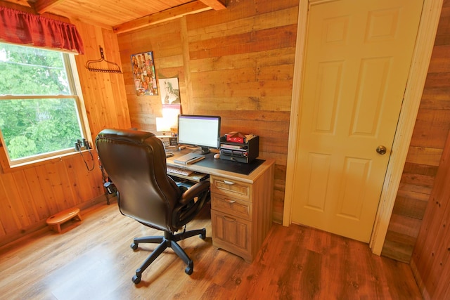 2858 Ford Hampton Rd, Winchester, KY 40391 - office featuring wood walls, wood finished floors, and wood ceiling