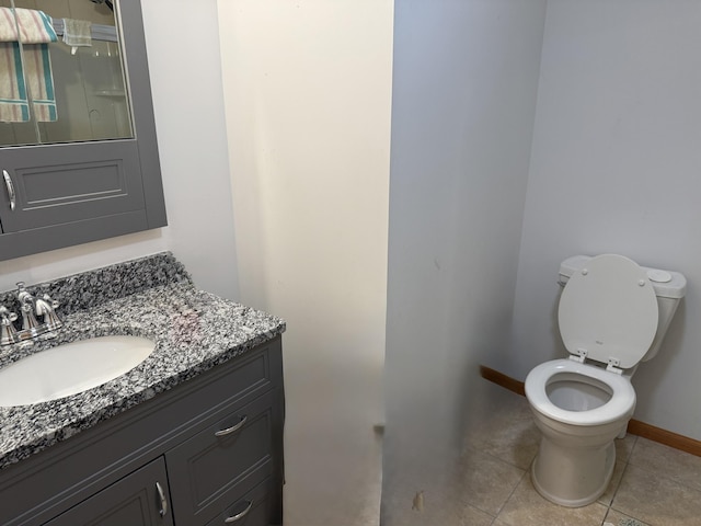 1090 Laurel Cove Rd, London, KY 40744 - full bath with vanity, toilet, an enclosed shower, and tile patterned flooring