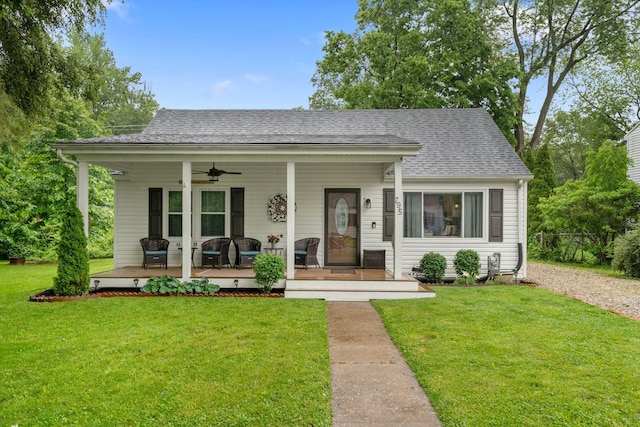795 Allendale Dr, Lexington, KY 40503 - bungalow-style home featuring a ceiling fan, covered porch, and a front yard
