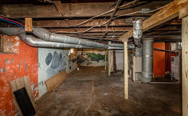 100 Mcdonald St, Nicholasville, KY 40356 - unfinished basement with water heater and heating unit