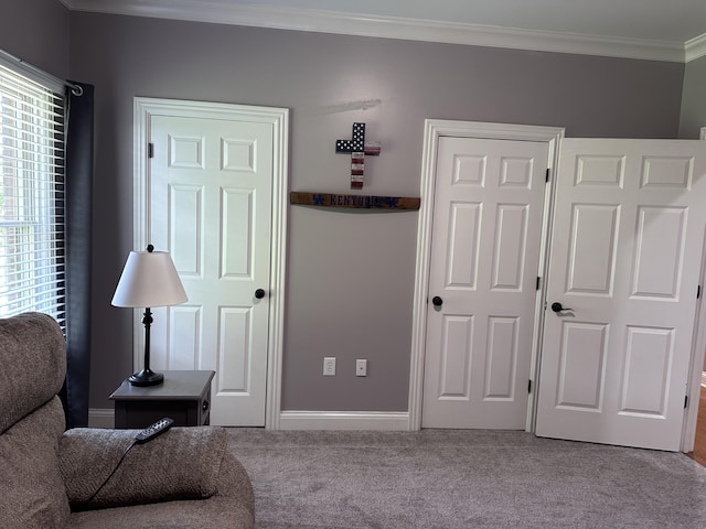 1404 Clubhouse Ln, Mt Sterling, KY 40353 - sitting room with plenty of natural light, ornamental molding, carpet, and baseboards