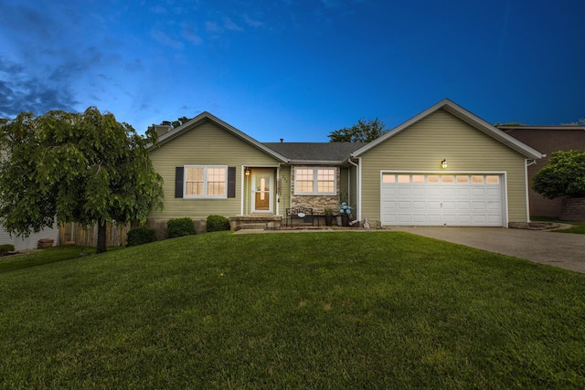 220 Mcdowell Dr, Winchester, KY 40391 - single story home featuring driveway, an attached garage, a front yard, and a chimney