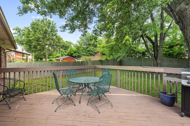 1128 Kiowa Trl, Frankfort, KY 40601 - deck with a fenced backyard and outdoor dining space