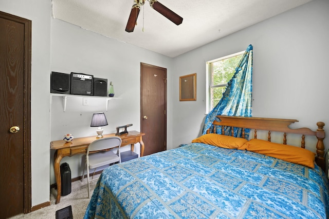 600 Tug Branch Rd, Clay City, KY 40312 - bedroom with carpet flooring, baseboards, and a ceiling fan