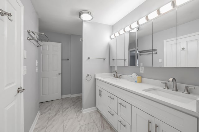 244 Chippendale Cir, Lexington, KY 40517 - full bath with double vanity, marble finish flooring, and baseboards