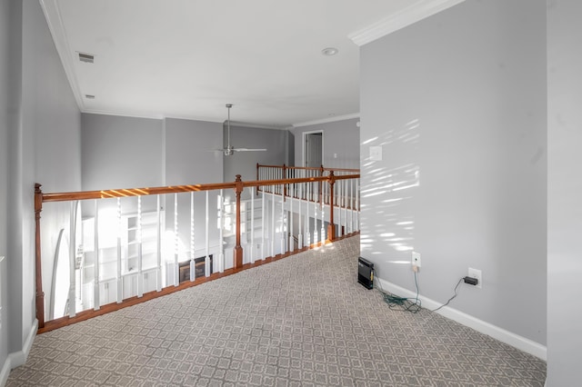 244 Chippendale Cir, Lexington, KY 40517 - hallway with ornamental molding, baseboards, and carpet flooring
