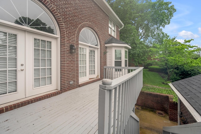 244 Chippendale Cir, Lexington, KY 40517 - wooden deck with french doors