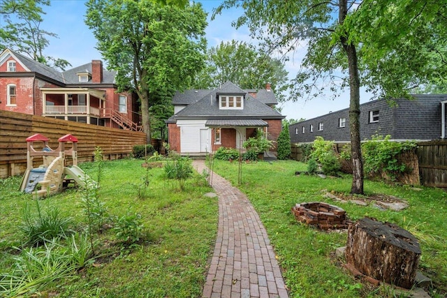 618 N Broadway, Lexington, KY 40508 - view of yard featuring an outdoor fire pit