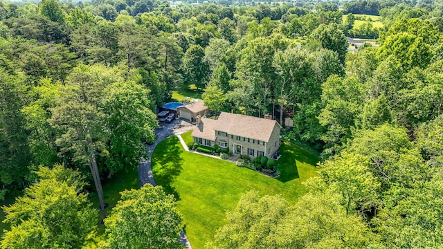 153 Pine Trail Rd, London, KY 40744 - aerial view of property and surrounding area with a forest