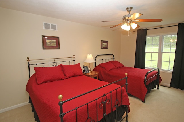 5420 Kiddville Ln, Lexington, KY 40515 - bedroom with carpet floors, baseboards, and ceiling fan