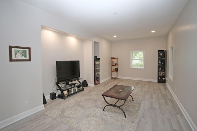 5420 Kiddville Ln, Lexington, KY 40515 - living room featuring light wood-style floors, recessed lighting, and baseboards