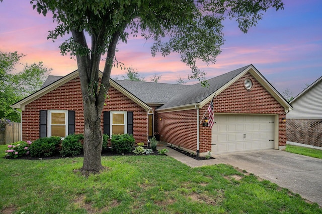 1280 Kennecott Way, Lexington, KY 40514 - view of front of house with brick siding, a garage, driveway, and roof with shingles