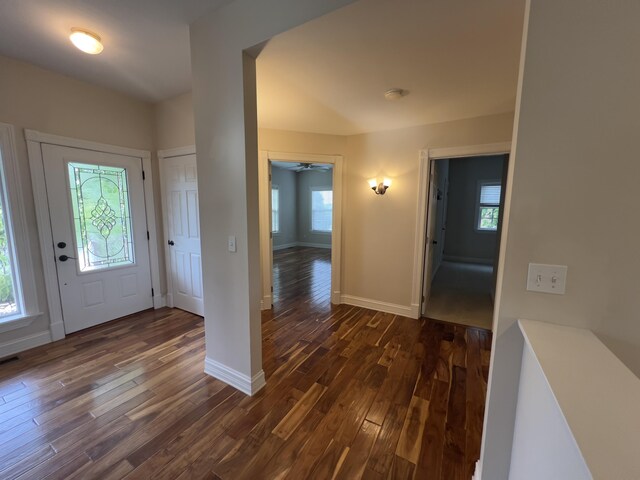 131 Betsy Ross Ln, Danville, KY 40422 - entrance foyer featuring dark wood-style floors and baseboards