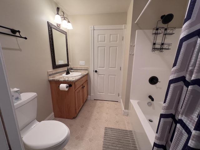 131 Betsy Ross Ln, Danville, KY 40422 - full bath with vanity, toilet, shower / tub combo with curtain, and tile patterned floors