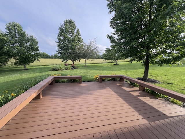 131 Betsy Ross Ln, Danville, KY 40422 - deck featuring a yard and a view of rural / pastoral area