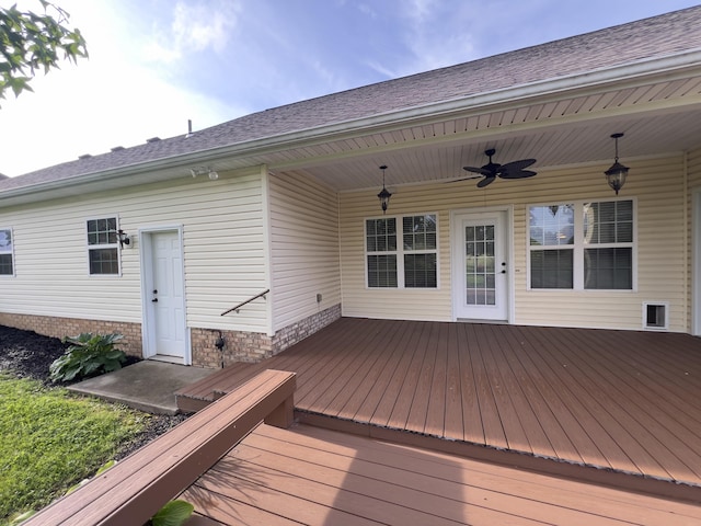 131 Betsy Ross Ln, Danville, KY 40422 - wooden terrace with a ceiling fan