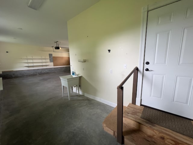 131 Betsy Ross Ln, Danville, KY 40422 - stairway featuring concrete floors and baseboards