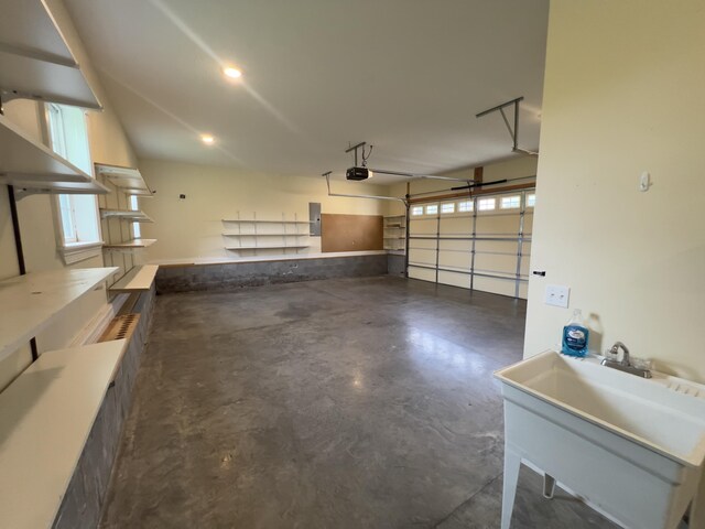 131 Betsy Ross Ln, Danville, KY 40422 - garage featuring a garage door opener and electric panel