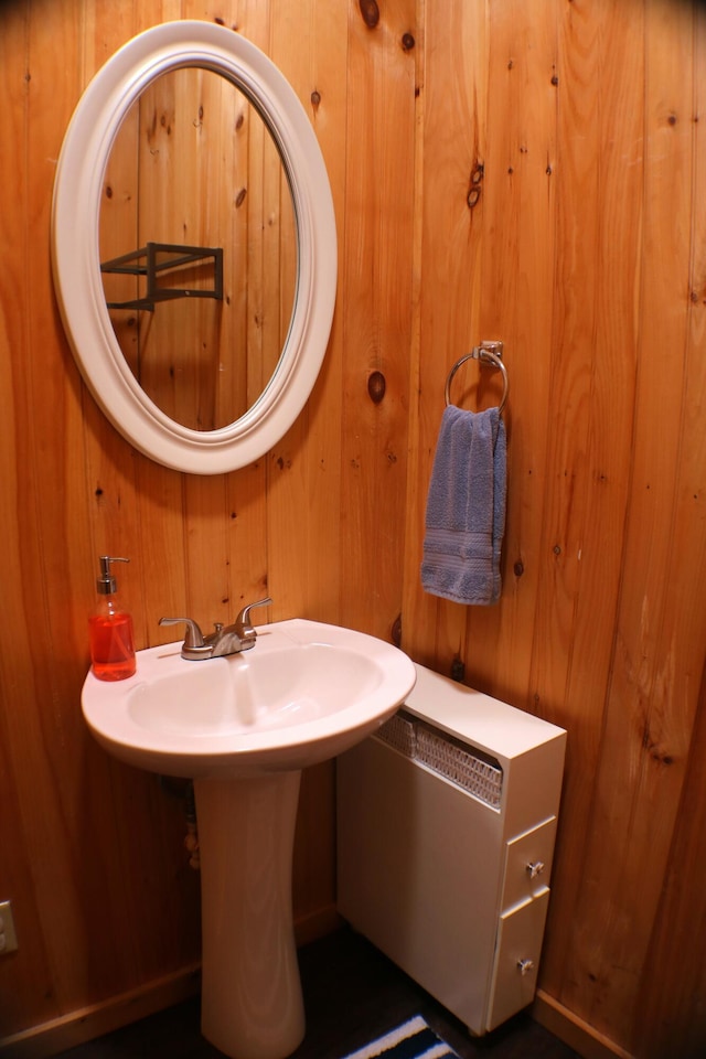 16 Hardwood Hl, Salt Lick, KY 40371 - bathroom with wood walls and a sink