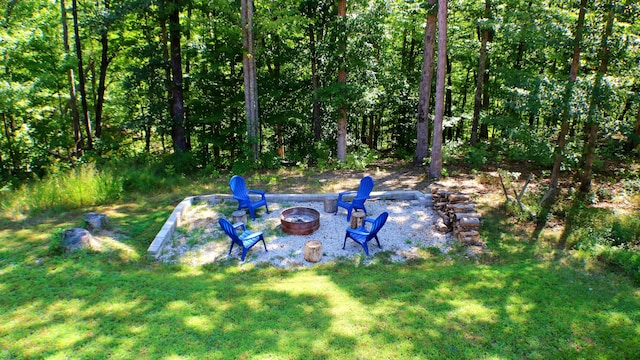 16 Hardwood Hl, Salt Lick, KY 40371 - view of grassy yard with a fire pit