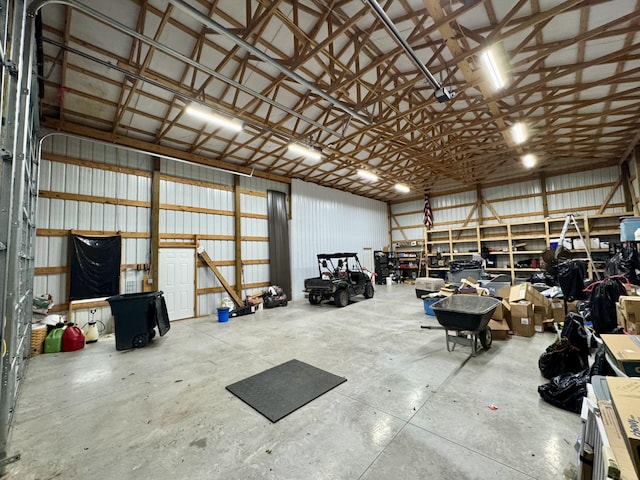 115 Wolf Creek Crossing Rd, Nancy, KY 42544 - garage featuring metal wall