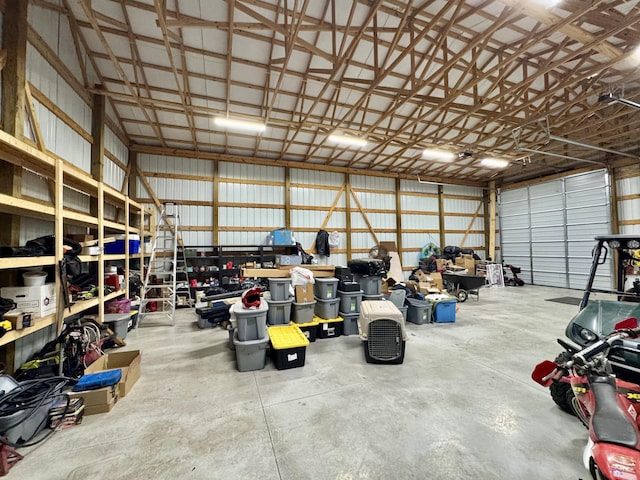 115 Wolf Creek Crossing Rd, Nancy, KY 42544 - garage with metal wall