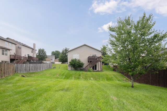 3008 Roundway Down Ln, Lexington, KY 40509 - view of yard with stairway and a deck