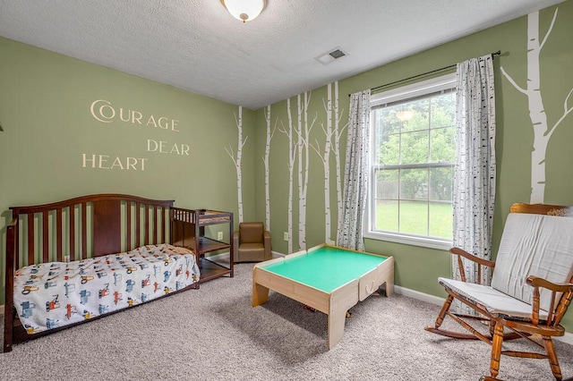 1416 Equine Way, Frankfort, KY 40601 - carpeted bedroom with a textured ceiling and baseboards
