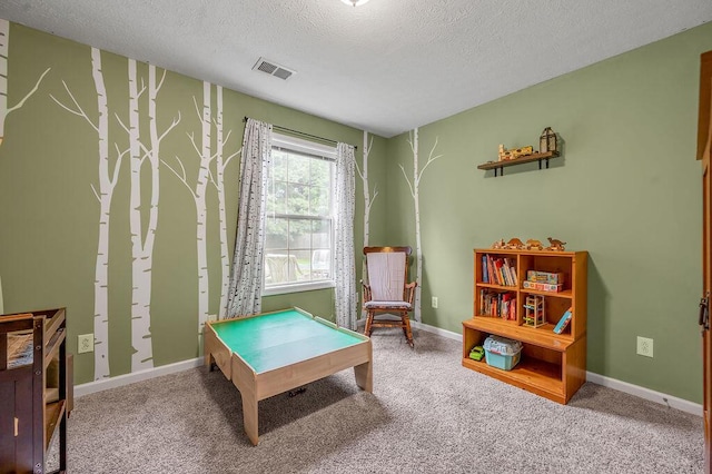 1416 Equine Way, Frankfort, KY 40601 - recreation room featuring a textured ceiling, carpet floors, and baseboards