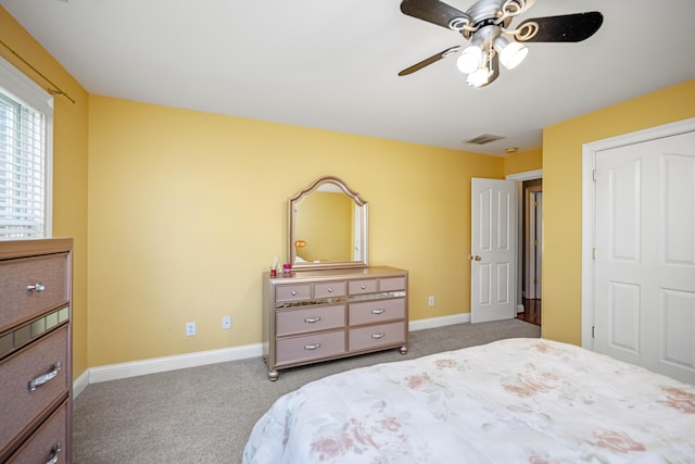 1369 Saddle Club Way, Lexington, KY 40504 - bedroom with light carpet, baseboards, and ceiling fan