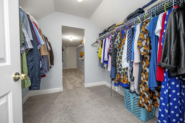 1369 Saddle Club Way, Lexington, KY 40504 - spacious closet featuring carpet floors and vaulted ceiling