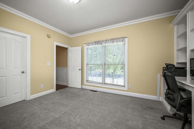 1369 Saddle Club Way, Lexington, KY 40504 - unfurnished office featuring ornamental molding, carpet, and baseboards